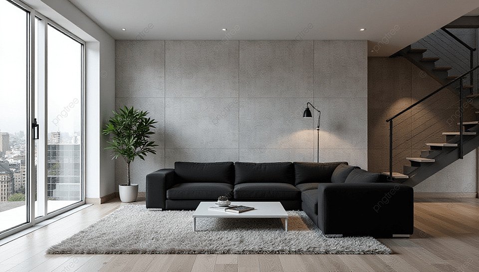 pngtree contemporary modern living room interior design illustration image 16703800